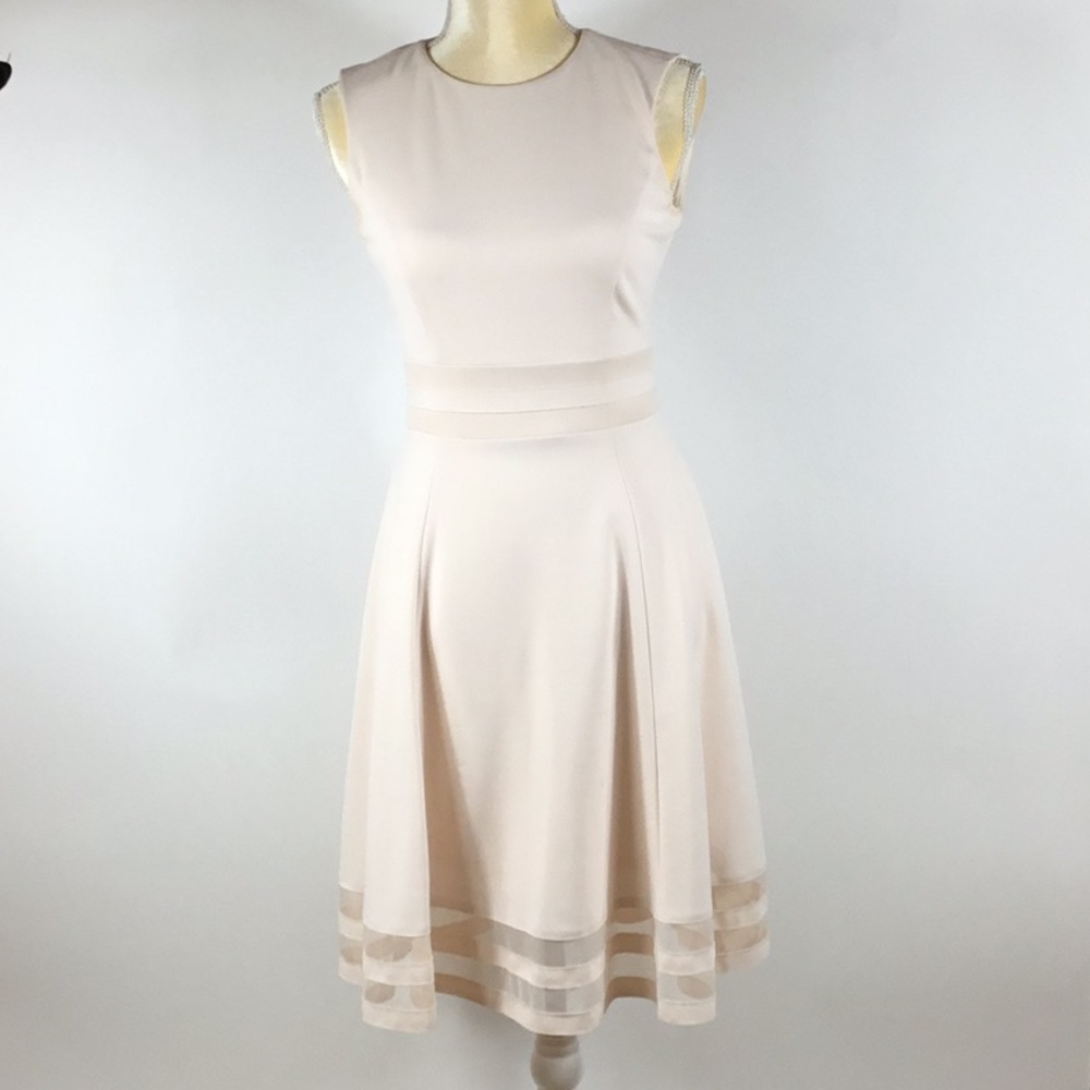 CALVIN KLEIN FIT & FLARE DRESS
